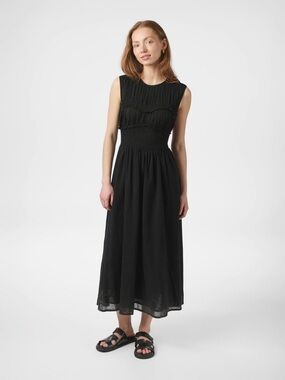 Sustainable Cotton Neo Noirs black MYRNA'S VOILE DRESS